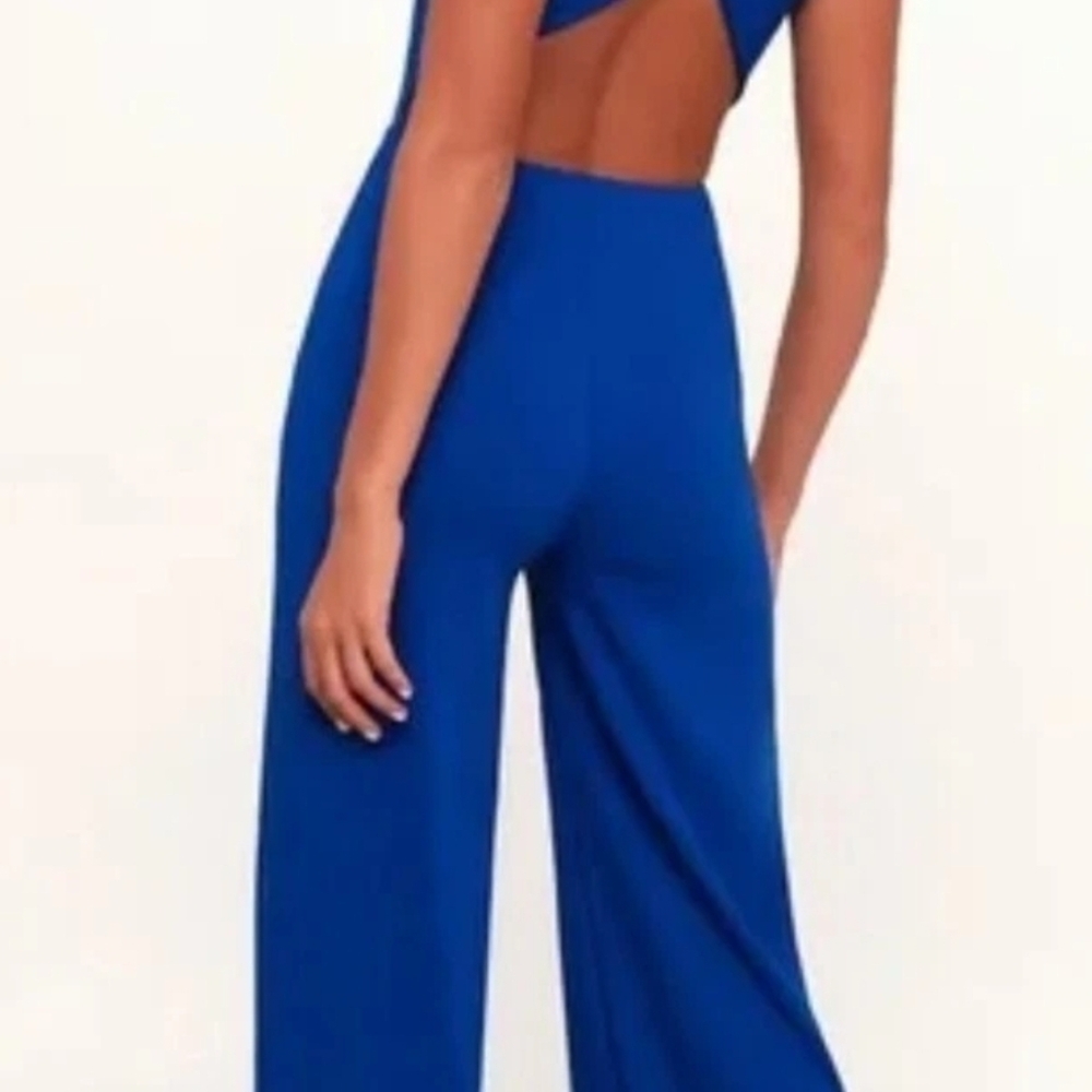 Royal Blue Jumpsuit with Plunging V-Neck Size 1xl💙💙 - Picture 5 of 15